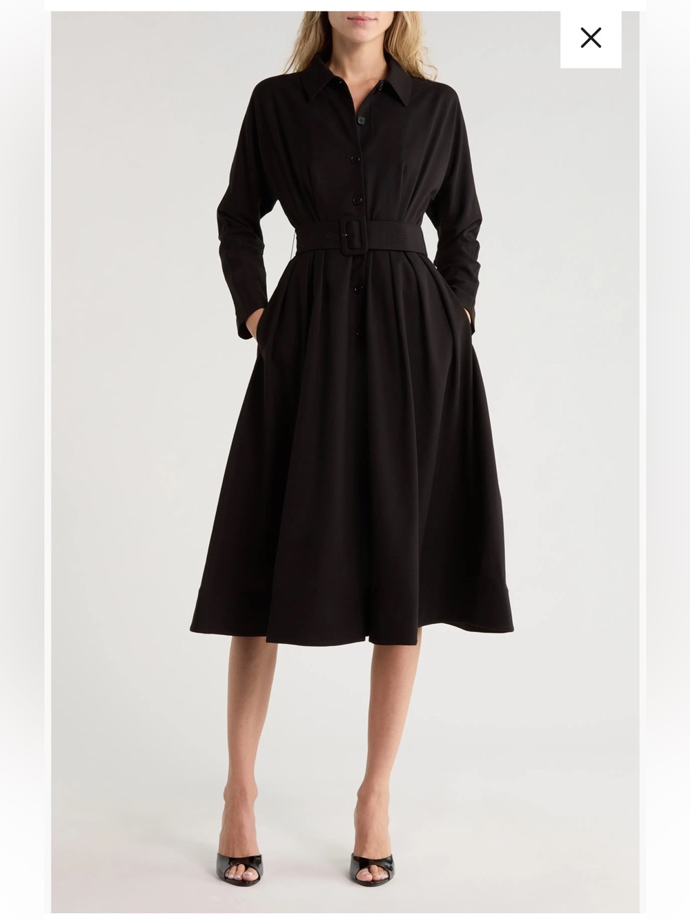 NWT Reformation BLACK MULTI WEAR VOW BELTED MIDI DRESS/TRENCH COAT Size 4